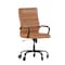 Flash Furniture Brown LeatherSoft Roller Wheel Executive Chair GO-2286H-BR-BK-RLB-GG - alternate 3